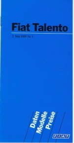 Fiat Talento Preisliste Mai 1989 -2577