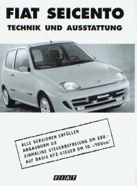 Fiat Seicento Technikprospekt 1998