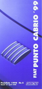 Fiat Punto Cabrio Preisliste 1998 -2678