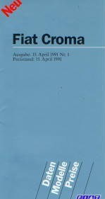 Fiat Croma Preisliste 4 - 1991 -2757
