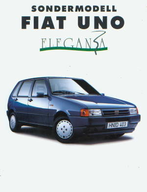 Fiat Uno Eleganza Autoprospekt 1992 -2726