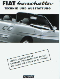 Fiat Barchetta technische Daten 1-1999