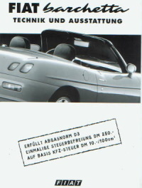 Fiat Barchetta Technik Prospekt 2 - 1998 2789