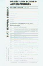 Fiat Tempra Berlina Preisliste 1994 -2861
