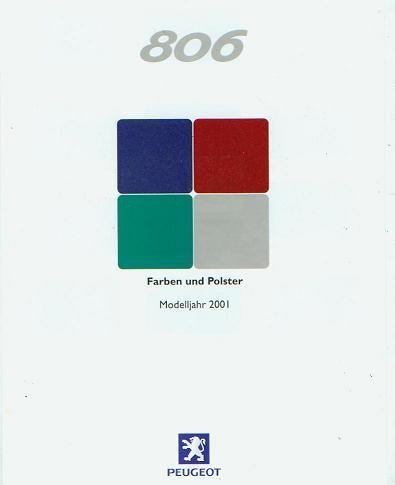 Peugeot 806 Farbkarte 2001  3022