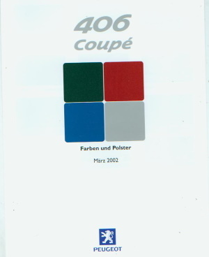 Peugeot 406 Coupé Farbkarte März 2002