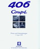 Peugeot 406 Coupé Preisliste 2. August 1999 3042