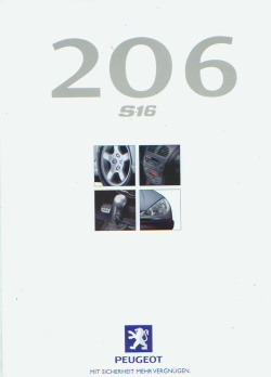 Peugeot 206 S16 Prospekt  April 1999 3067