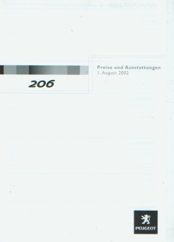 Peugeot 206 - Preisliste 1. August 2002 3069+