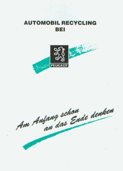 Peugeot Prospekt Recycling 3096*