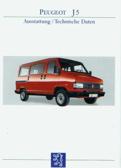Peugeot J5 - Prospekt Technik 1992