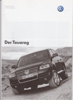 VW Touareg Prospekt technische Daten Mai 2004