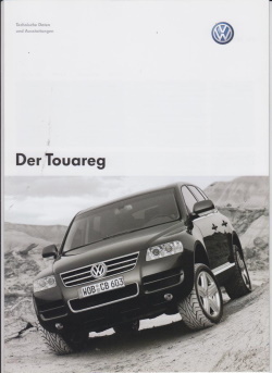 VW Touareg Prospekt technische Daten März 2003