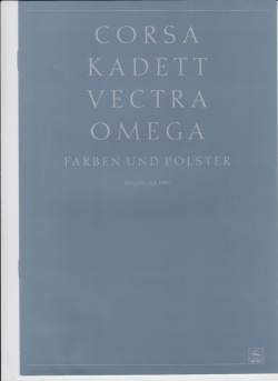 Opel Farbkarte Juli  1989