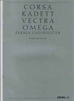 Opel Farbkarte 1990