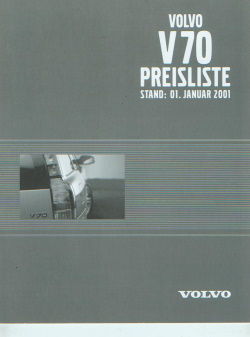Volvo V70 Preisliste 1. Januar 2001 -3324