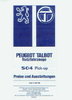Peugeot 504 Pick-Up Preisliste 17. April 1989