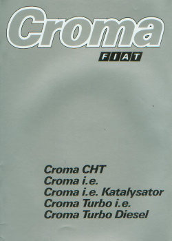 Fiat Croma Autoprospekt brochure 1986 3475