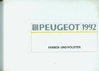 Peugeot PKW Programm Farbkarte November 1991