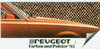 Peugeot PKW Programm Farbkarte 1983
