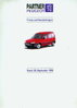 Peugeot Partner Preisliste 20. September  1996