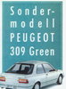 Peugeot 309 Green Autoprospekt 1988  3598)