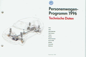 VW PKW Technikprospekt 1995 - 3884*
