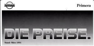 Nissan Primera Preisliste 1991 - 3941*