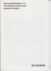 Toyota Landcruiser - Prospekt Technik 1993 - 3961*
