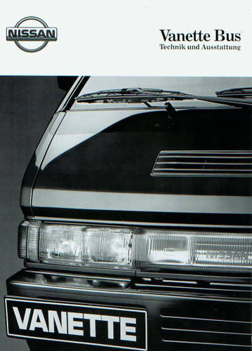 Nissan Vanette Bus Prospekt Technik 1- 1992 4016*