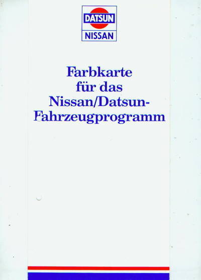 Nissan Automobile - Farbkarte 10 - 1982 - 4037*
