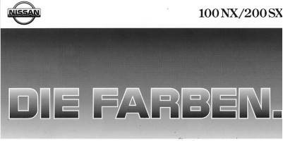 Nissan 100 NX - 200 SX Farbkarte 1991 4051*