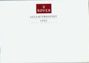 Rover Programm Prospekt Januar 1993 - 4121*