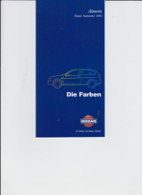 Nissan Almera  - Farbkarte September 1995 - 4199*