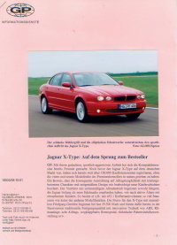 Jaguar X Type Presseinformation 2001
