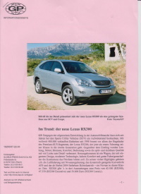 Lexus RX 300 Preseeinformation 2003 - pf267