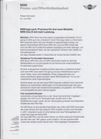 Mini Presseinformation 2005