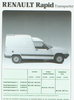 Renault Rapid Transporter Preisliste  7- 1989 4483*