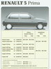Renault 5 Prima Preisliste 6 - 1989 pricelist