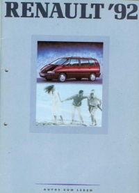 Renault Programm 9 -1991 Autoprospekt gelocht