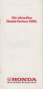 Honda PKW Farbkarte 1985 - 4542*