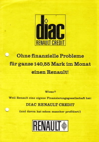 Renault Prospekt Finanzierung 4 - 1970 - 4533*