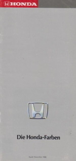 Honda Farbkarte Dezember 1988