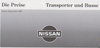 Nissan Preisliste Transporter  Busse 1993 - 4562