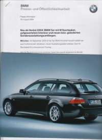 BMW 5er mit M Sportpaket Presseinformation 2004