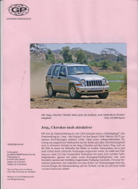 Jeep Cherokee Presseinformation aus 2004