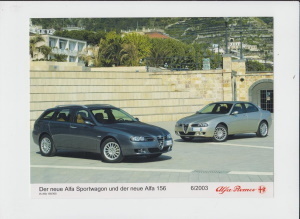 Alfa 156 - Sportwagon Pressefoto 2003