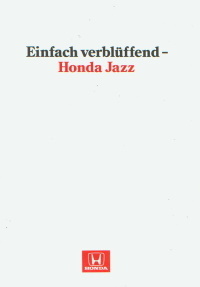 Honda Jazz - Prospekt carbrochure 4724