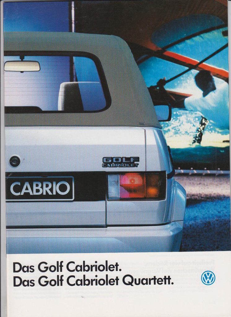 VW Golf Cabrio quartett Prospekt 1989 -5076