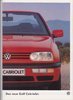 VW Golf Cabriolet Autoprospekt August 1993